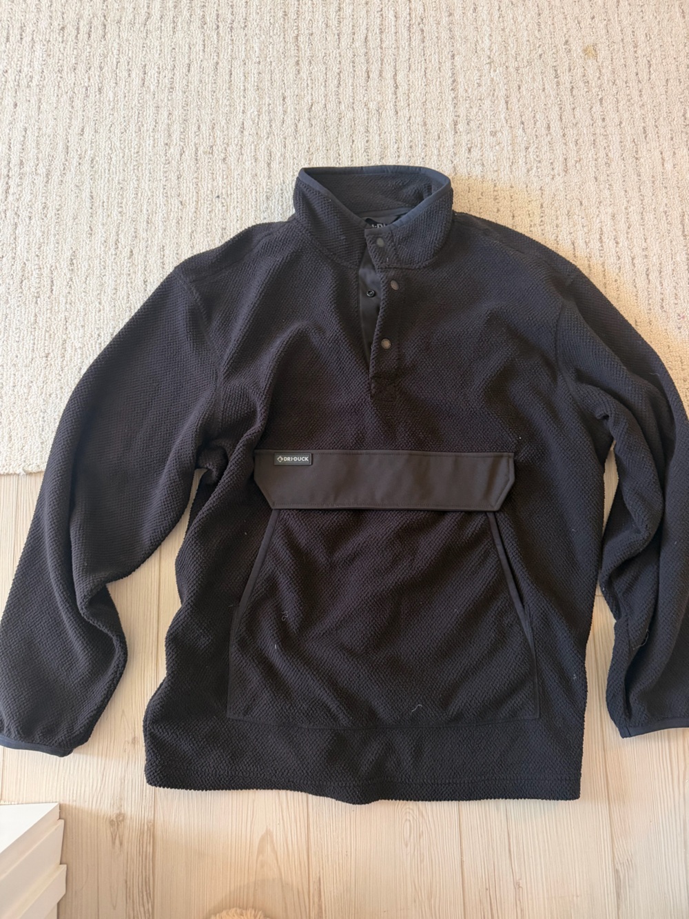 Black Pullover Fleece Hoodie